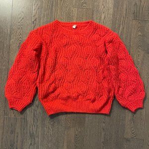 Warm red sweater, size small/medium